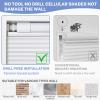 UrMoon Top Down Bottom Up Cellular Shades No Tools No Drill Cordless Cellular Blinds for Windows Blackout Honeycomb Shades for Home Office (Blackout - Black, 44" W x 48" H) view 2