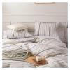 MaiyO 100% Linen 3Pcs Duvet Cover Set French Washed Striped Linens King Size Pillowcase Comforter Bedding Sheet Set,duvets view 2
