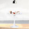 Mid-Century Modern Dining Table for Small Spaces,Round Pedestal Tulip Table,White Kitchen Table & Office Table & Coffee Table & Dining Room Table for 2,4(31", White) view 1