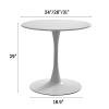Mid-Century Modern Dining Table for Small Spaces,Round Pedestal Tulip Table,White Kitchen Table & Office Table & Coffee Table & Dining Room Table for 2,4(31", White) view 2