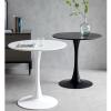 Mid-Century Modern Dining Table for Small Spaces,Round Pedestal Tulip Table,White Kitchen Table & Office Table & Coffee Table & Dining Room Table for 2,4(31", White) view 3