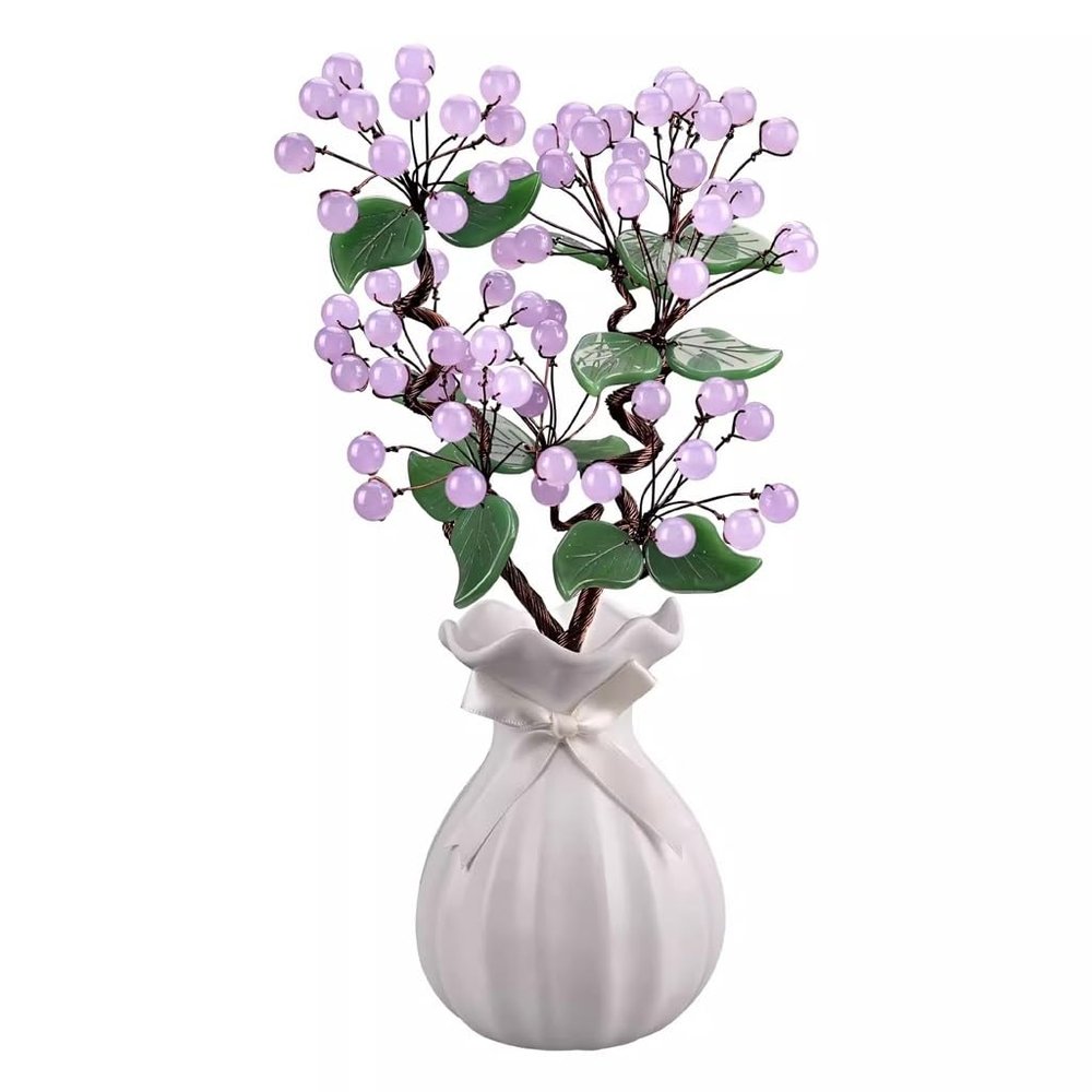 Artificial Bonsai Tree Jade Handicraft Decoration Living Room Porch New Chinese Art Decoration Housewarming Bogu Shelf Gift Office Decoration Bonsai