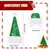 Geyoga 4 Pieces Christmas Santa Hats Xmas Shiny Sequin Santa Hats for Adults Long Christmas Cap Women Men Party Supplies(Dark Green) view 3