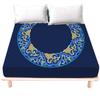 King Single Bed Sheets Vintage Deep Blue,Personalized Fitted Cover Soft & Cooling King Size view 1