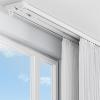 Aluminum Double Track, 1m, 1.5m, 2m, 2.1m, 2.2m, 2.3m, 2.4m, 2.5m, 3m, 3.5m, 4m, Heavy Duty Curtain Track System For Privacy Room Dividers Bedroom Bathroom Curtain Rods ( Color : Four-wheeled , Size : view 1