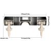 Aluminum Double Track, 1m, 1.5m, 2m, 2.1m, 2.2m, 2.3m, 2.4m, 2.5m, 3m, 3.5m, 4m, Heavy Duty Curtain Track System For Privacy Room Dividers Bedroom Bathroom Curtain Rods ( Color : Four-wheeled , Size : view 3