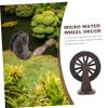 BESPORTBLE Waterwheel Landscaping Zen Buddha Water Fountain Buddha Fountain Fengshui Indoor Desk Waterwheel Design Water Inscense Waterfall Mini Wheel Rockery Plastic Tool view 3