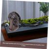 BESPORTBLE Waterwheel Landscaping Zen Buddha Water Fountain Buddha Fountain Fengshui Indoor Desk Waterwheel Design Water Inscense Waterfall Mini Wheel Rockery Plastic Tool view 4