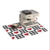Coffee Mat for Counter,Valentine's Day Red Heart Buffalo Plaid Black White Absorbent Hide Stain Coffee Bar Mat,Non-slip Coffee Bar Accessories Kitchen Drying Mat Fit Under Coffee Maker view 1