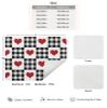 Coffee Mat for Counter,Valentine's Day Red Heart Buffalo Plaid Black White Absorbent Hide Stain Coffee Bar Mat,Non-slip Coffee Bar Accessories Kitchen Drying Mat Fit Under Coffee Maker view 2