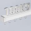 HZSCL Built-in Sound Deadening Strip Ceiling Curtain Track, Ceiling Or Wall Mount, White, Champagne, Heavy Duty Curtain Rail, Aluminum Curtain Rods (Color : White - Side, Size : 2.4m(2 * 1.2m)) view 3