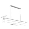 - - Dining Room Pendant Light LED Dimmable Simple Modern Metal Hanging Light Indoor Home Decor Ceiling Hanging Lamp Adjustable Lighting Fixtures,Pendant view 2
