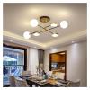 LED Modern Chandelier Lamp, Modern LED Chandelier Compatible with Living Room Dining Kitchen Bedroom Black Gold Frame Suspended Ceiling Pendant Lamp Indoor Lighting,Modern LED Chandelier ,pendant view 1
