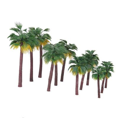 5 PCS Mini Artificial Palm Tree, Mini Plastic Coconut Tree, Landscape Plant Rainforest Coconut Garden Miniature Decoration(12cm)