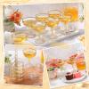 Zopeal 100 Pcs Plastic Champagne Glasses 5 oz Plastic Coupe Disposable Cocktail Cup for Wedding Party Birthday Anniversary Stackable Reusable Martini Glasses(Gold Rim, Gold Glitter) view 3