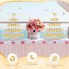 Zopeal 100 Pcs Plastic Champagne Glasses 5 oz Plastic Coupe Disposable Cocktail Cup for Wedding Party Birthday Anniversary Stackable Reusable Martini Glasses(Gold Rim, Gold Glitter) view 4