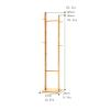WAOCEO Standing Coat Stand Simple Coat Rack, Floor Bedroom Coat Hanger Perfect Choice for Small Spaces, Entryway Hall Tree Coat Rack Freestanding Storage Shelf Coat Rack view 2