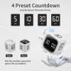 Productivity Timer Flip Gravity Sensor Cube Timer Countdown & Countup,Mute & Vibrate & Sound5/10/30/60min & Custom Timing, Perfect for ADHD,Work,Learning,Kitchen Cooking (1White) view 2