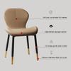 YHKJLYH (2PCS) Dining Chair, PU upholstered Back Chair, Golden Carbon Steel Frame Makeup Chair, Simple Bedroom Lounge Chair (Color : E) view 4