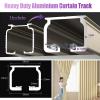 50~600cm Aluminium Curtain Track Rails Ceiling Or Wall Mount Curtain Track System, With Sturdy Bearing Wheel, Can Hang Heavy-duty Luxury Curtains, Room Divider Shower Curtain Rods view 3