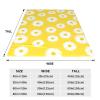 White Daisy Yellow-Blanket Super Soft Throw Blanket for Couch Bed Sofa Cozy Flannel Fuzzy Blanket Plush Throw Blankets for Women Men Gifts Travel Blanket for All Seasons 50"x40" view 3