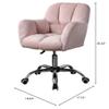 Ergonomic Swivel Desk Chair, Adjustable Height Gaming Chairs with Armrests Lumbar Support for Home Office view 3