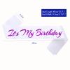 Novaflare It's My Birthday Sash, Purple Letter White Birthday Sash for Women or Girls Bday Party Supplies, Gifts for Bday Party Favors view 3