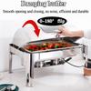 Food Warmers for Parties Buffets Electric, Stainless Steel Chafing Dish Buffet Set with Visible Lid, 13L Commercial Buffet Servers and Warmers for Keeping Food Warm view 3