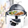 Stainless Steel Chafing Dishes, Chafers and Buffet Warmers, 6L Roll-Top Chafing Dishes Food Warmer for Buffet Banquets Wedding or Party, 49x49x46cm view 1