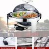 Stainless Steel Chafing Dishes, Chafers and Buffet Warmers, 6L Roll-Top Chafing Dishes Food Warmer for Buffet Banquets Wedding or Party, 49x49x46cm view 4