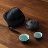 Travel Kung Fu Tea Set Portable Bag Ceramic Tea Pot One Pot Two Cup Set view 1