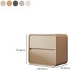 Solid Wood Nightstand,Leathers w/2 Drawers Side Table,Modern Mid Century Bedside Tables,Luxury Bed Side Table,for Living Room Bedroom End Side(19.5" L x 16" W x 19" H, Light Gray - 1 Piece) view 2