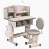 Student Writing Desk Kids Desk and Chair Set Study Table Height Adjustable Study Table with Drawer Study Room Computer Desk (Color : Grey, Size : 45 * 70cm) view 1