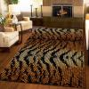 Abstract Fashion Leopard Print Art Rug, Luxury Gold Geometry Area Rug, Non-SLI Easy Clean Thin Low Pile Washable Mat for Living Room Bedroom Kitchen Entryway Hallway Hotel 3x5ft view 4
