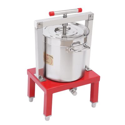 Fruit Wine Press 3.5 Gallon Stainless Steel Fruit Wine Press 100% Nature Juice Making Manual Juice Maker Apple Grape Berry Vegetables Crusher Olive Oil Cider Wine Making Press Machine