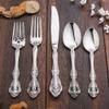 TWEE Luxury Fine Silverware Set for 8 Flatware Set 40 Pieces Relief Sculpture Openwork Design Elegant Tableware Set 18/10 Stainless Steel Cutlery Set Utensil Sets for Home Restaurant Dishwasher Safe view 1