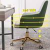 WIGSELBL Rolling Swivel Desk Chair Upholstered Accent Armchair Stylish Comfy Vanity Chair with Wheels,Adjustable Modern Home Office Chair for Living Room (Color : White) view 2