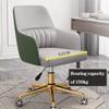 WIGSELBL Rolling Swivel Desk Chair Upholstered Accent Armchair Stylish Comfy Vanity Chair with Wheels,Adjustable Modern Home Office Chair for Living Room (Color : White) view 3