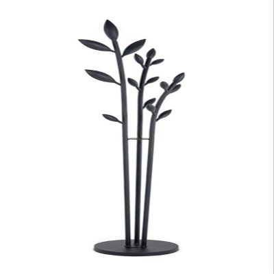 RUTAVM Coat Rack Free Standing Metal Coat Rack Multi-Pole Floor-to-Ceiling Hanging Rack for Living Room Bedroom Hall Coat Stand Home Decoration (Color : Black)