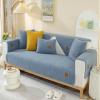 Huierxun Thick Fuzzy Sherpa Fleece Sofa Cover Super Soft Plush Sectional Couch Cover Anti-Slip Sofa Slipcovers Furniture Protector for Dogs Cats Pet (Blue,36"x82") view 3