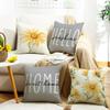 wyooxoo Spring Pillow Covers 16x16 Set of 4 Decorative Grey Throw Pillow Covers Floral Farmhouse Cushion Cases for Sofa Couch Living Room Outdoor Home Decor view 2