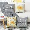 wyooxoo Spring Pillow Covers 16x16 Set of 4 Decorative Grey Throw Pillow Covers Floral Farmhouse Cushion Cases for Sofa Couch Living Room Outdoor Home Decor view 3