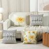 wyooxoo Spring Pillow Covers 16x16 Set of 4 Decorative Grey Throw Pillow Covers Floral Farmhouse Cushion Cases for Sofa Couch Living Room Outdoor Home Decor view 4