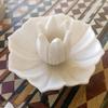 White Marble urli/Bowl/Plate with Lotus Tea Light Holder with 10 Wax Tea Light Holder for Home Decor/Valentine Day Dinner view 1