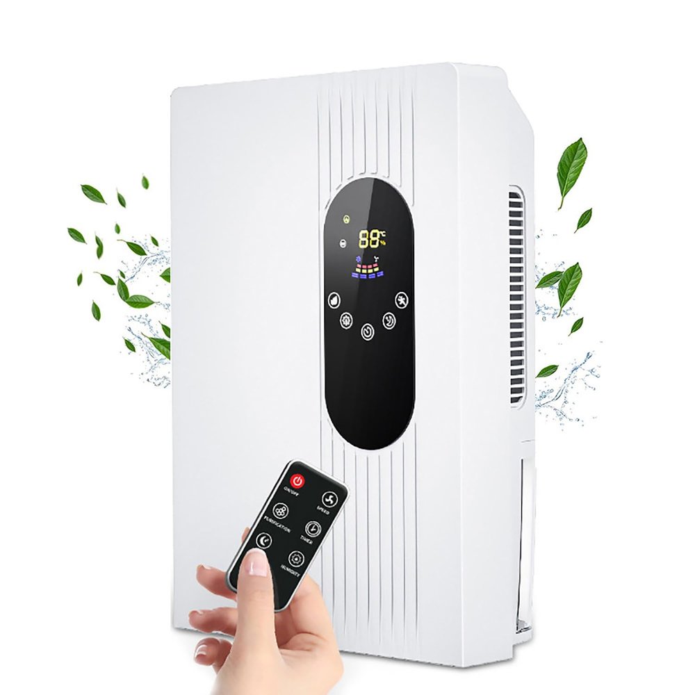 BrightFootBook Portable Dehumidifiers for Home, 2.5 L Quiet Small Dehumidifier with External Water Pipe, Auto Shut Off, 24H Timer for Bathroom, Bedroom, RV,42W