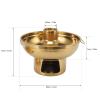 Tyenaza Chinese Charcoal Hotpot, Portable Charcoal Hot Pot Stainless Steel Small Dry Ice Pot One Person Milk Tea Hot Pot, Picnic Stove for Kitchen Picnic (Gold) view 2