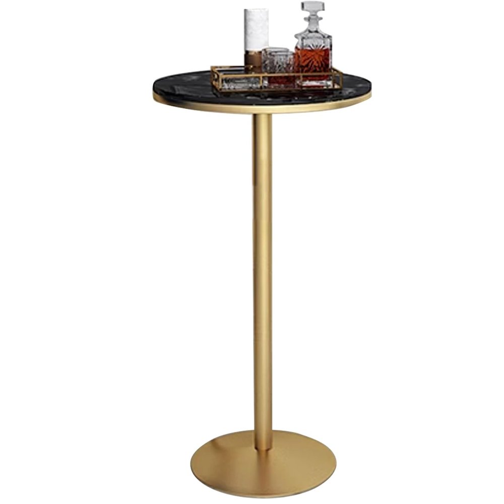 Black Marble Bars Tables Counter Height 75cm/95cm/105cm - Cocktail Table Bar Furniture for Home Kitchen Breakfast Dining,Pub,Coffee Shop,Apartment (Size : Height 105cm)