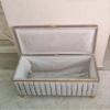 Single Velvet Coating Elegant Dowry Chest,Bridal Material Box,Engagement and Wedding Gifts, Keepsake Boxes (Grey) view 2