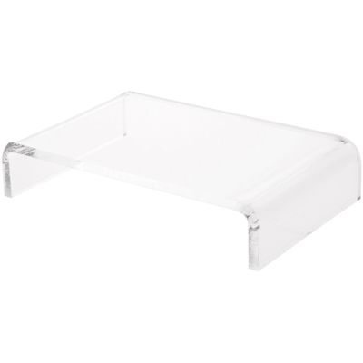 Plymor 2" H x 10" W x 6" D Clear Acrylic Rectangular Display Riser (3 Pack)