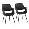 LumiSource Vintage Flair Chair, Upholstered Dining Chairs, Kitchen Chairs for Dining Table, Dining Chairs Set of 2 view 1